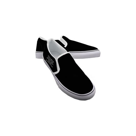 Gojo Inspired- "Throughout Heaven and Earth"- Canvas Slip-Ons | Breathable & Wear-Resistant- Spearhead Design